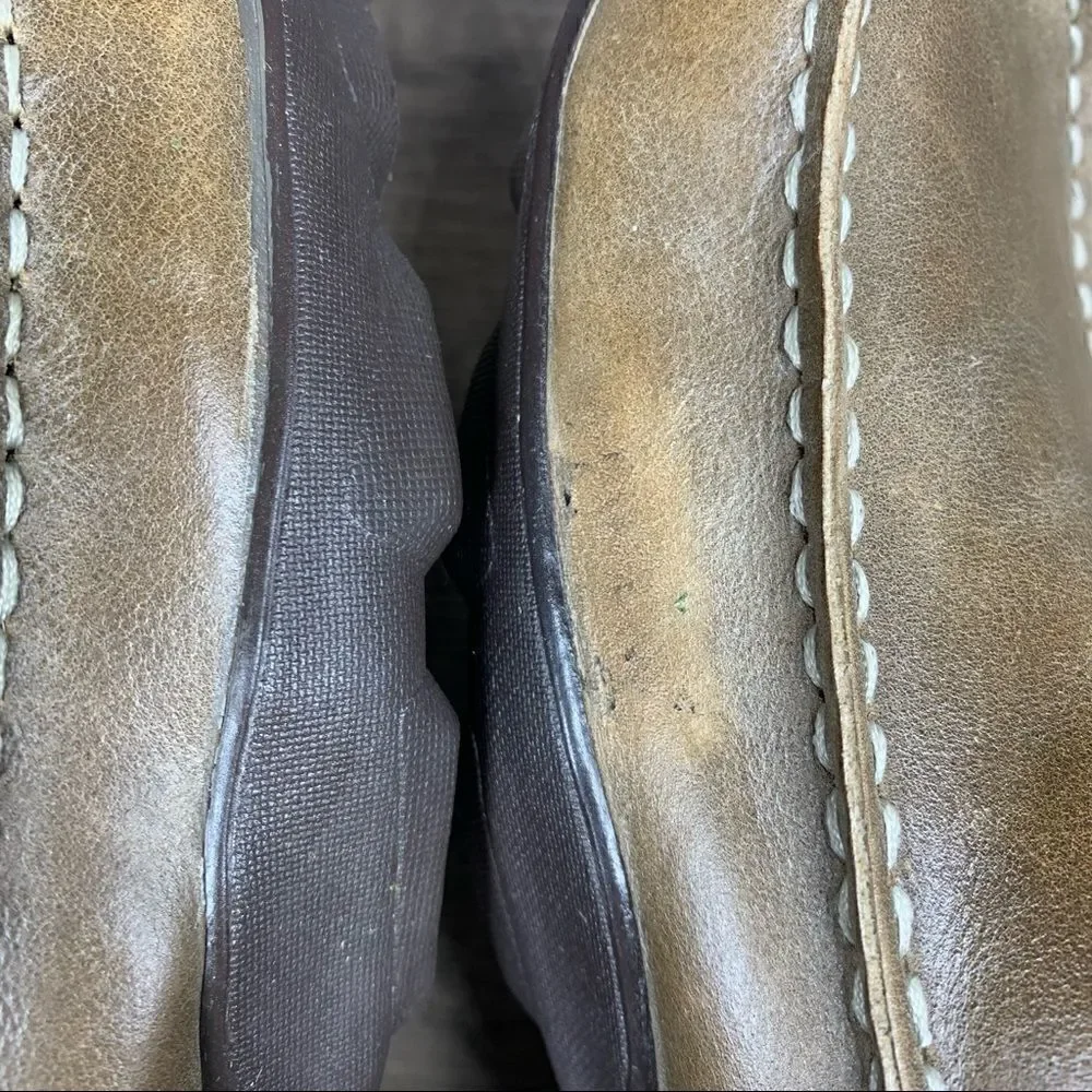 SKECHERS Shoes Men’s Sz 8 Brown Leather~”Rising Phoenix” Loafers Driving 60660‎